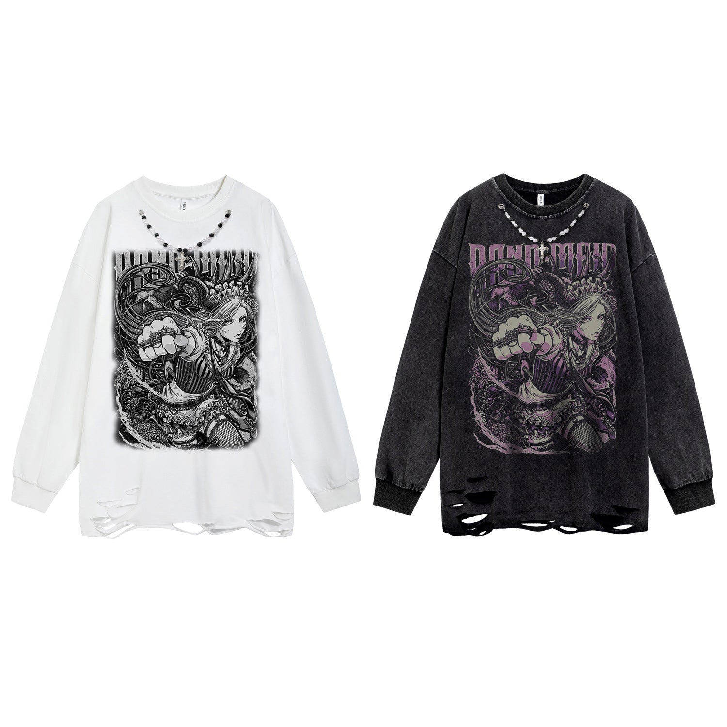 Long sleeved loose hoodie for men